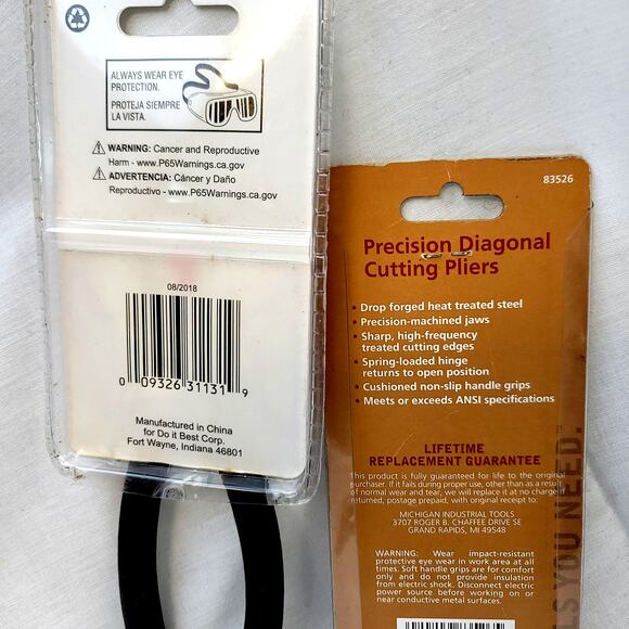 2 Pair "Do It" Brand Diagonal Pliers 6" Rubber Handle Rust Resist Sharp Cutters - Picture 8 of 8